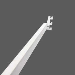 Barre de penderie en métal blanc mat pour portant à vêtement