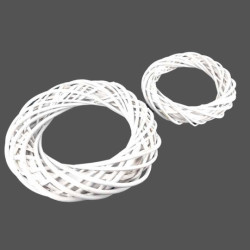 Petite couronne en osier 20 cm - blanc
