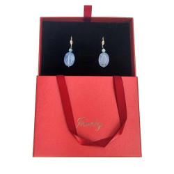 1 sac écrin pour parure 12x16x3.6cm - Rouge grenat
