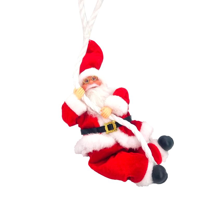 Père Noël décoratif vintage avec sa corde