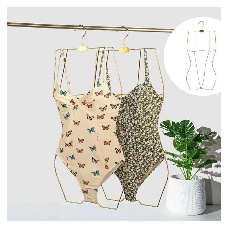 1 cintre lingerie femme en métal doré - 67cm