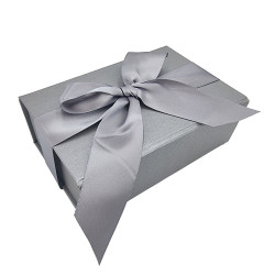 Grande boîte cadeaux rigide pliable 18x25x10cm - Argent