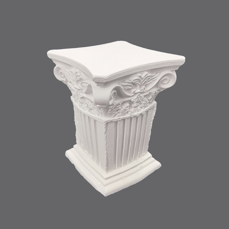 Décoration en résine blanche en forme de petite colonne grecque