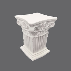 Petite colonne grecque de décoration en résine blanche 4x4x7cm