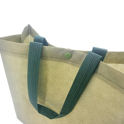 12 sacs cabas en TNT à poignées anses 32.5x33.5x10cm - Vert sauge