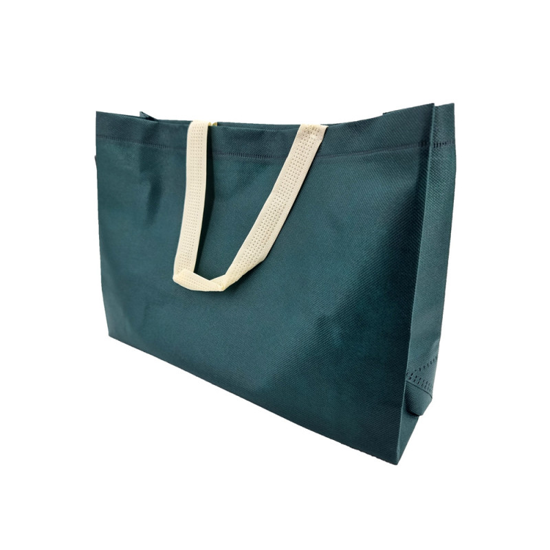 12 sacs réutilisables en TNT 40x35x10cm - Vert pin