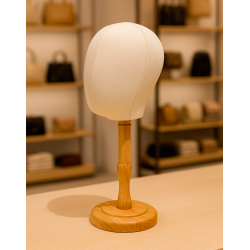 Tête mannequin en bois et coton - Enfant