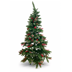 Sapin de Noël artificiel garni de pomme de pin - 150cm