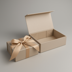 Petite boîte cadeaux rigide pliable 12x18x6cm - Doré