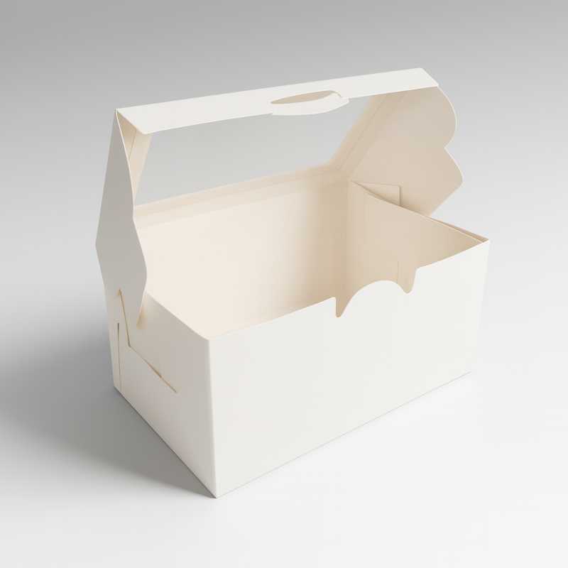 Petite boîte cadeaux à fenêtre en carton blanc à plier, boîte cadeaux