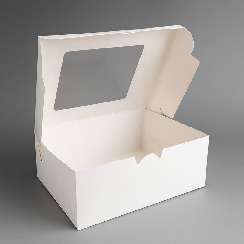 Boîtes à fenêtre carton blanc à plier 24x16x7,5 cm, x12