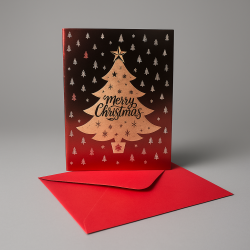 Ensemble de 12 cartes de Noël relief (4 motifs) + 12 enveloppes
