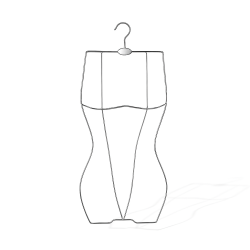 1 cintre lingerie femme en métal chromé - 67cm