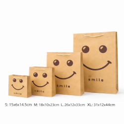 Pack intégral sacs kraft smiley "Happy Face" - Le format XL offert