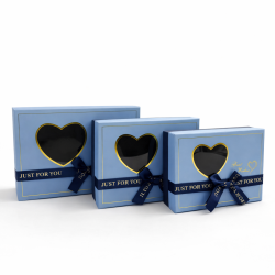 Ensemble de 3 boîtes cadeaux assorties Bleu ciel - Format petit gratuit