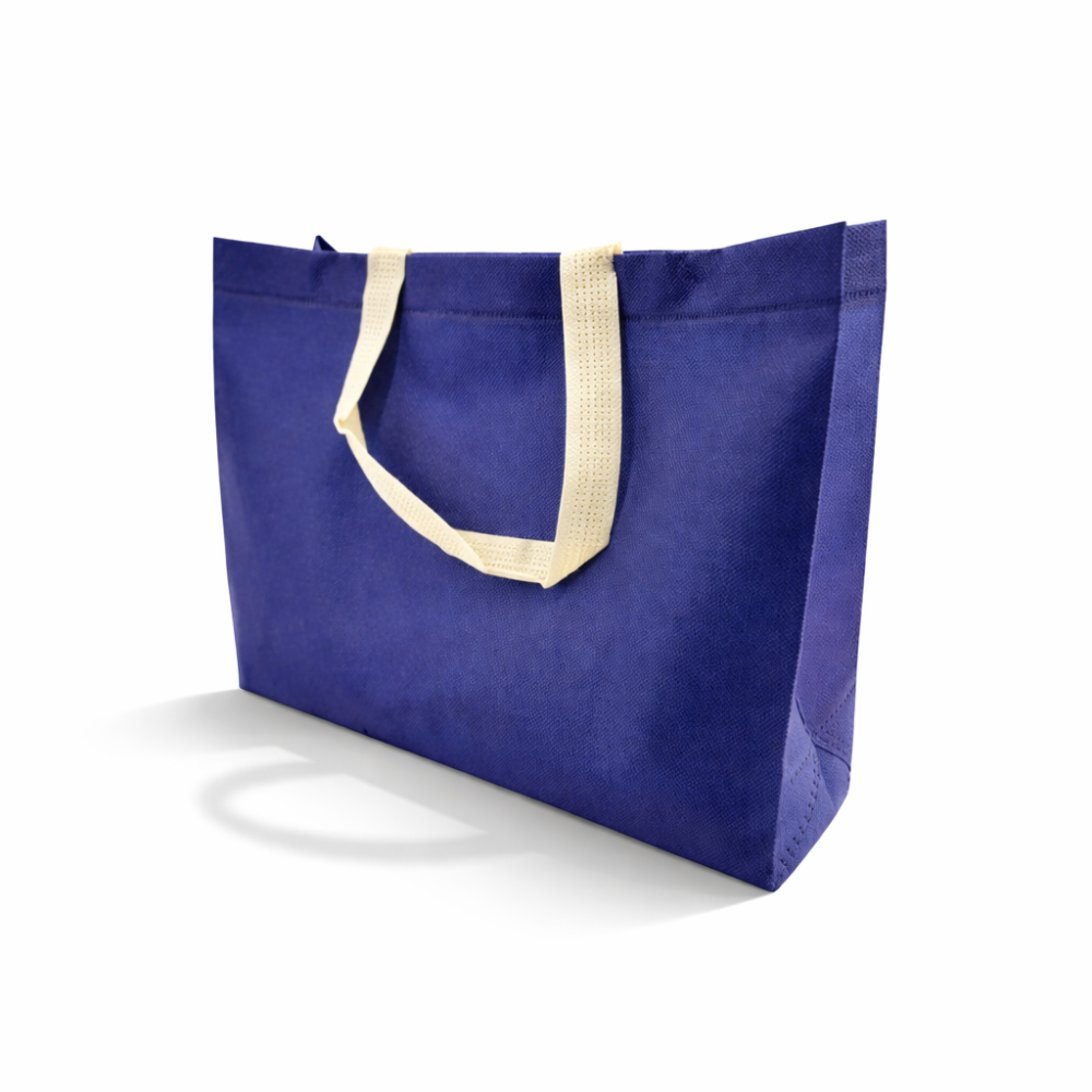 12 sacs réutilisables en TNT 40x35x10cm - Bleu de minuit