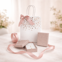 PACK ST-VALENTIN : 24 Écrins compacts Rose Gold + Ruban + 24 sacs