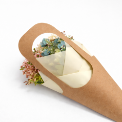 PACK FLEURISTE : 18 Sacs kraft porte-fleurs (3 Tailles) + Papier d'emballage - 6 GRANDS SACS OFFERTS