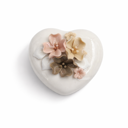 PACK DUO DÉCO : 1 Vase boule fleurs + 1 Boîte coeur OFFERTE