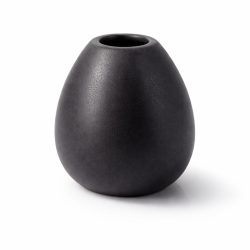 2 mini-vases boule en céramique - noir