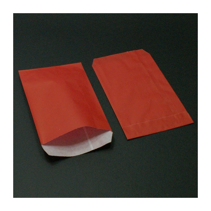 Boîte De 250 Pochettes Sacs Kraft Rouge 7x12 Cm - Papier - Neuf - Fabriqué En France