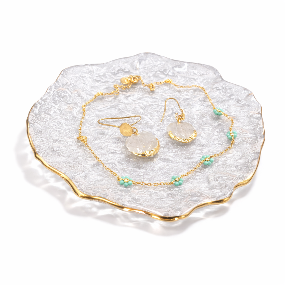 Coupelle de décoration en verre pour bijoux et accessoires