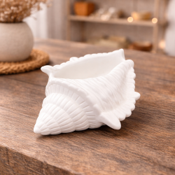 Coupelle de décoration en résine en forme de conque
