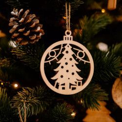 Pack Duo Noël - 32 décorations en bois à suspendre, 16 OFFERTES