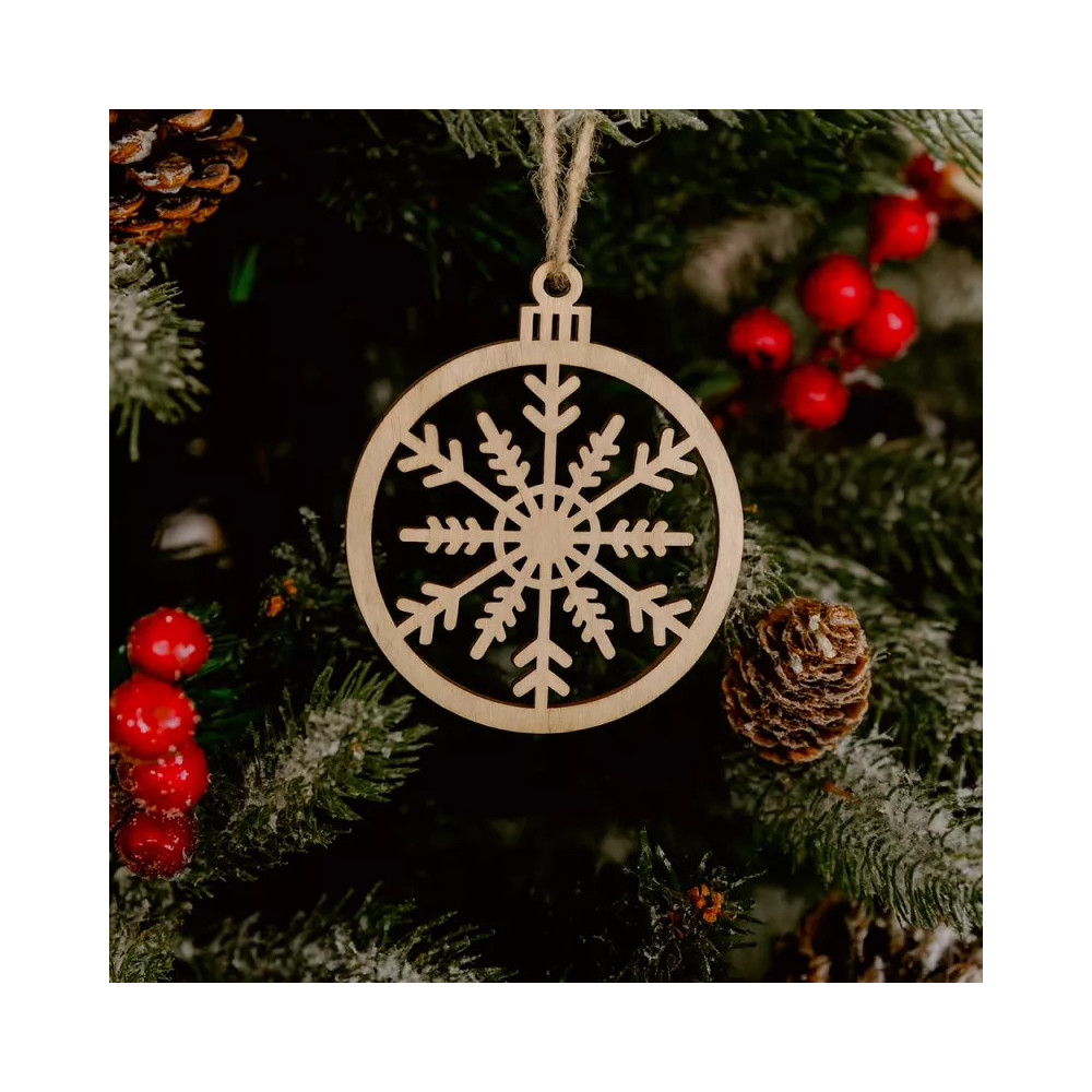 Pack Duo Noël 32 décorations bois à suspendre, 16 offertes