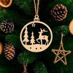 Pack Duo Noël - 32 décorations en bois à suspendre, 16 OFFERTES