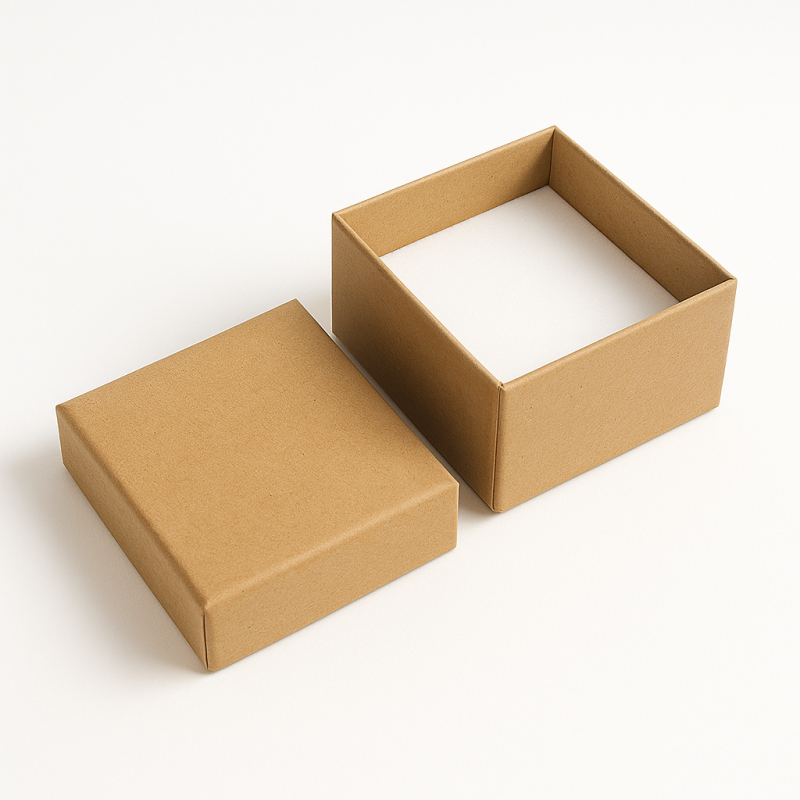 240 petits écrins pour bagues 5x5cm - Kraft brun - Second choix