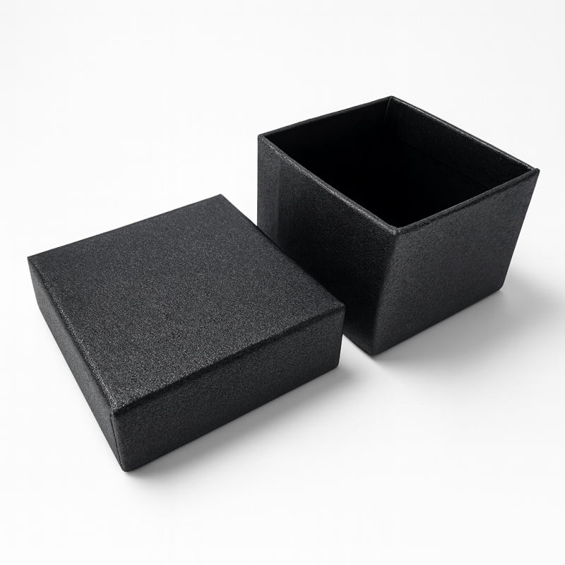 240 petits écrins pour bagues 5x5cm - Noir - Second choix