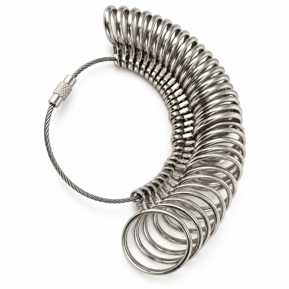 Anneaux mesure doigts en metal