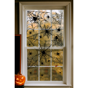 15 décorations de fenêtre Halloween - Araignée