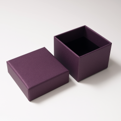 Set di 120 piccole scatole per anelli 5x5 cm - Viola melanzana