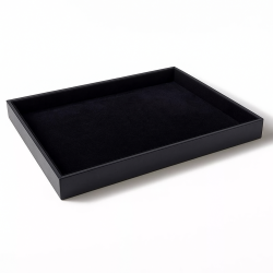 Set di 5 vassoi da esposizione in velluto nero