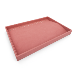 Set di 5 espositori per collane in similpelle rosa