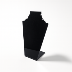 Set di 10 espositori per gioielli in plexiglass nero per parure