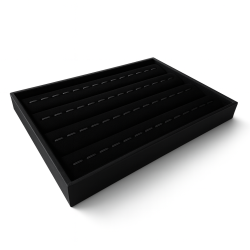 Vassoio di presentazione per 64 ciondoli - Velluto nero