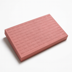 Set di 5 vassoi per anelli a 3 posizioni in similpelle rosa