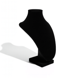 Mini busti gioiello in velluto nero per collane