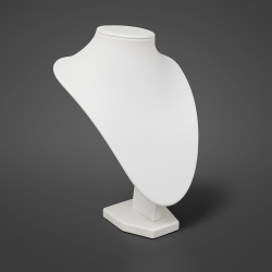 Busto in similpelle bianca per collane da 29 cm