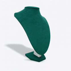 Busto grande in similpelle verde smeraldo 34 cm