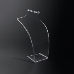 Busto per set di gioielli in plexiglass trasparente