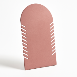 Set di 10 espositori piatti su piedistallo in similpelle rosa per collane