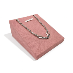 Supporto per gioielli in similpelle rosa per ciondolo