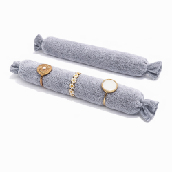 Cuscino porta anelli in velluto grigio - 10 cm