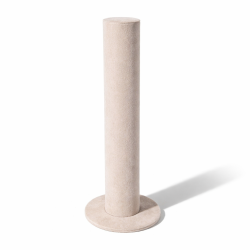 Set di 10 portabraccialetti verticali in alcantara beige crema