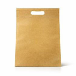 12 sacchetti in tessuto non tessuto beige a tinta unita 30x37 cm