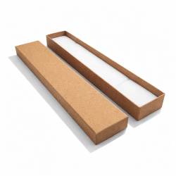 Set di 120 astucci per braccialetti in carta kraft marrone con interno bianco 4x21 cm